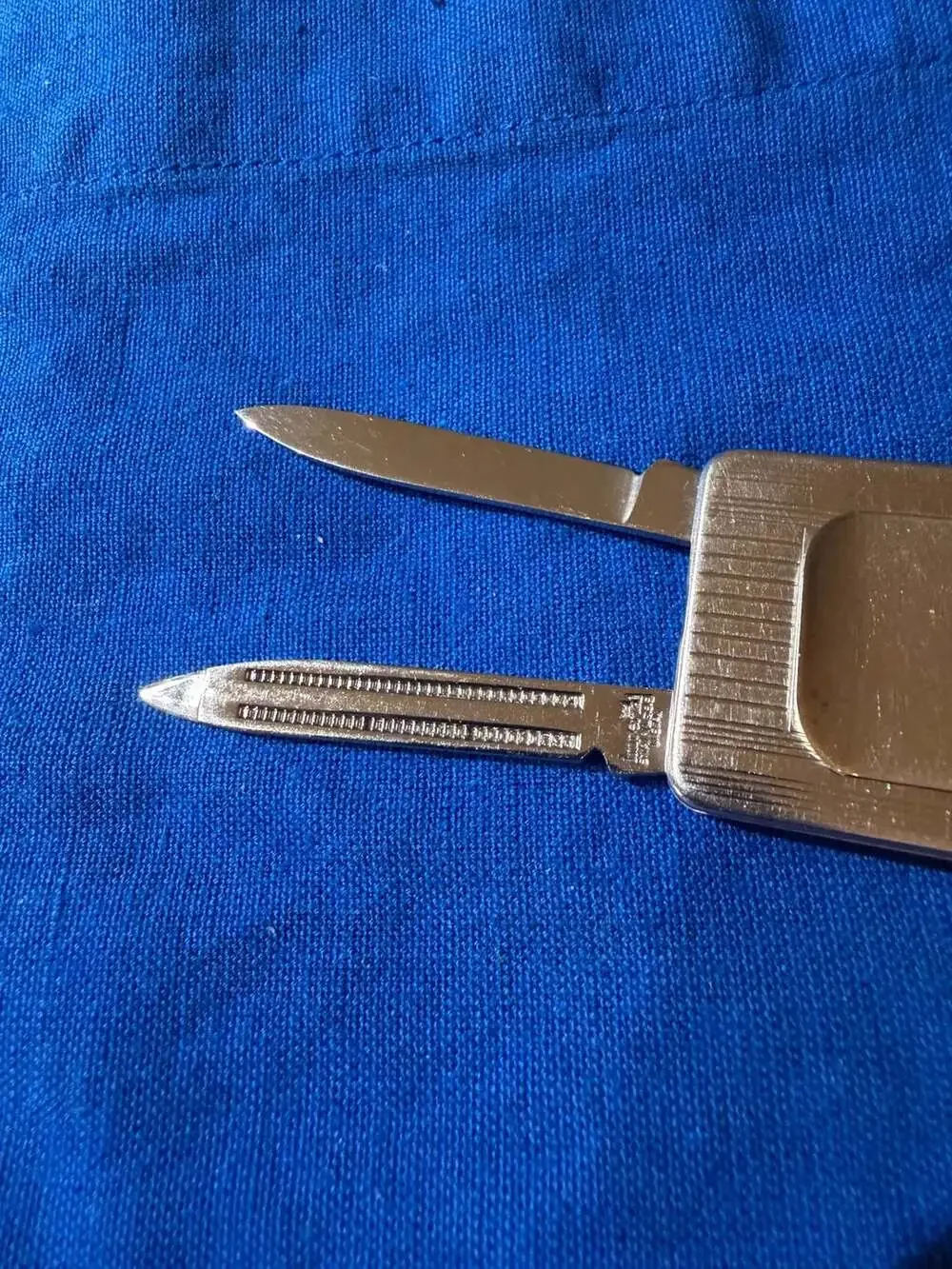 Vintage Airplane Motif Pocket Knife Money Clip